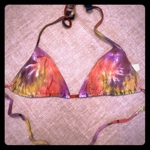 Tie dye bathing suit top